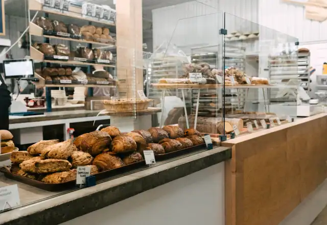 Bakery filled with baked goods for ingredient inventory and stock rotation